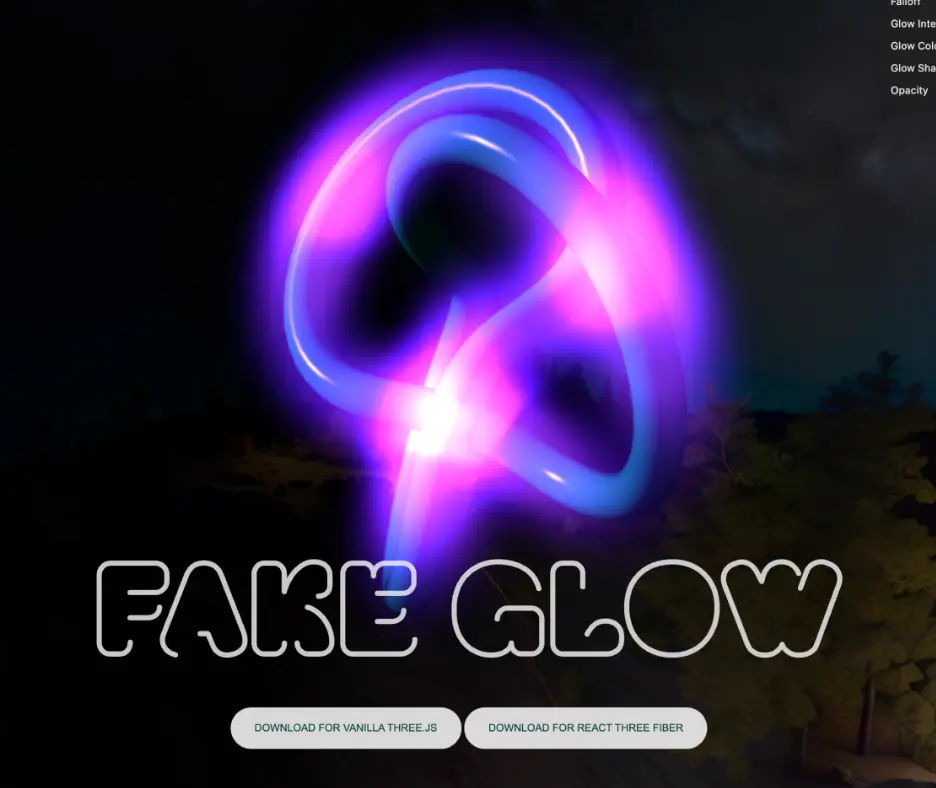Fake Glow Material for Vanilla Three.js